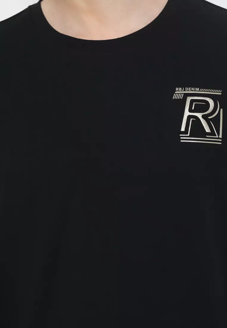 RBJ T-Shirt Cotton Spandex Emboss Pria 2482370721
