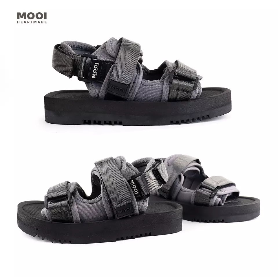 Mooi Sepatu Sandal Traveling Anak Seiji - Grey