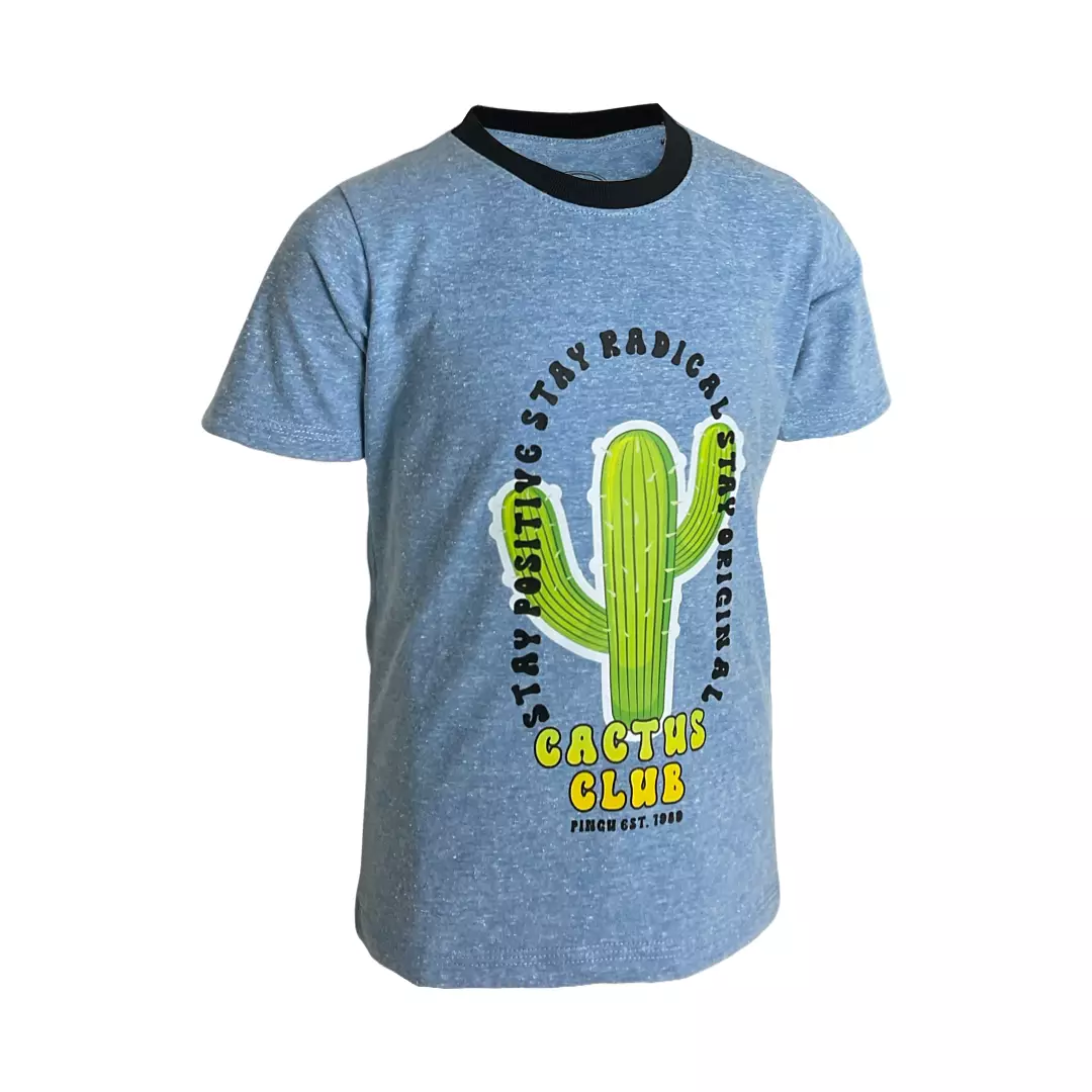 Pingu Kaos Anak Laki Laki Sablon Cactus Biru 92001829