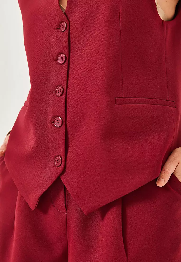 Women's V-Neck Vest Shorts Set 60316 60271017