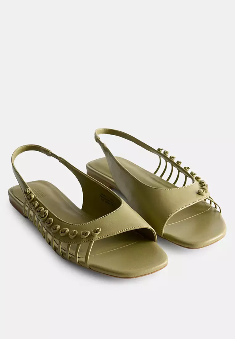 Leather Slingback Sandals