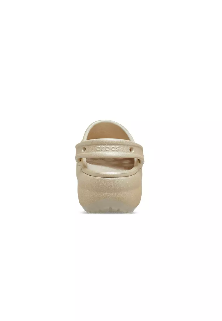 Women's Classic Platform Glitter Clog In Champagne
