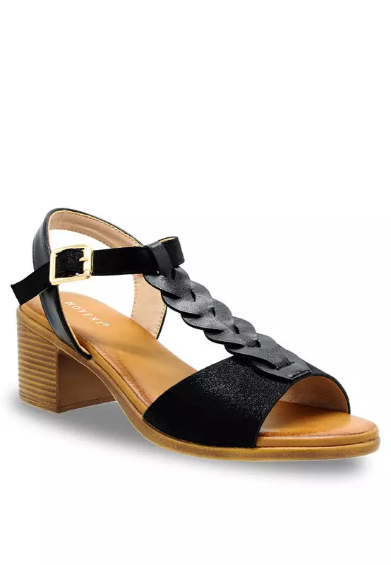 Sling Back Solid Tone Casual Heels