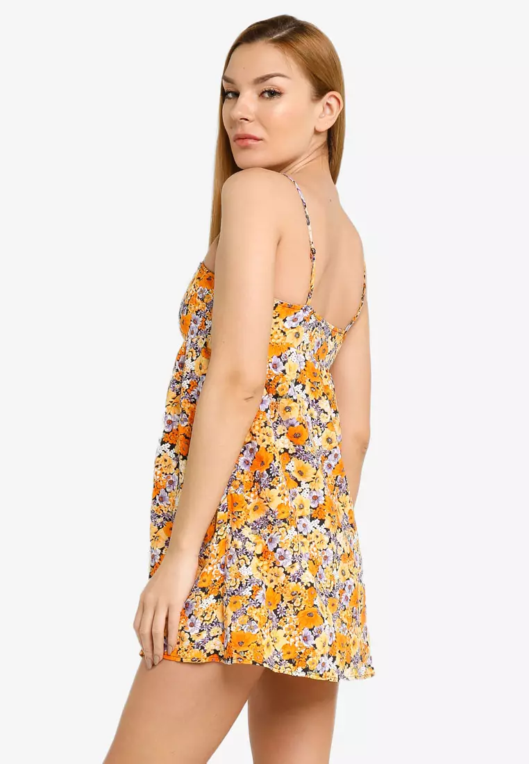 H&m floral mini online dress