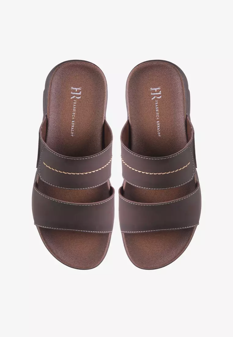 Sandal Jepit Pria Flip Flop Kulit Anti Slip M.Franz 02