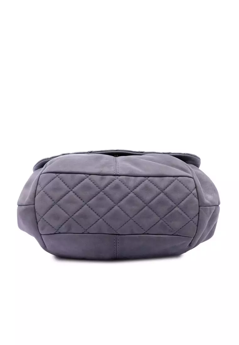 Pre-Loved Chanel Medium Quilted Nubuck Trianon Messenger Flap