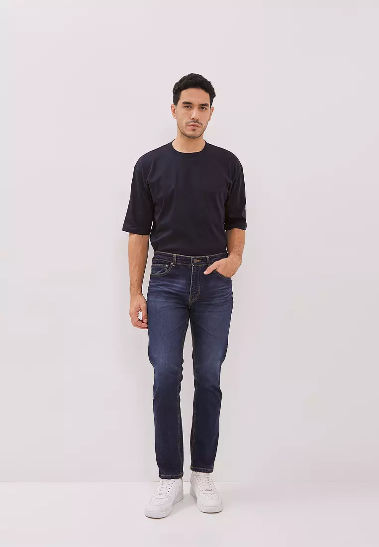 DUST Celana Slim Jeans Shankara Dark Blue (DM.3725)