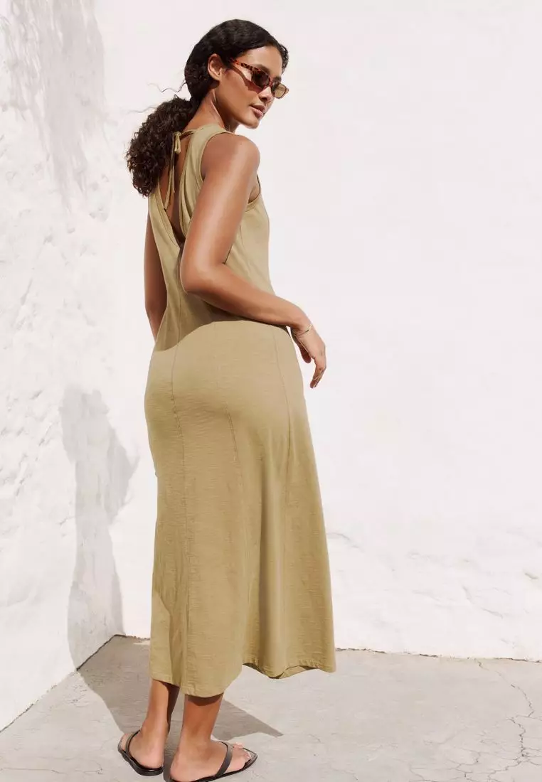 100% Cotton Maxi Jersey Dress