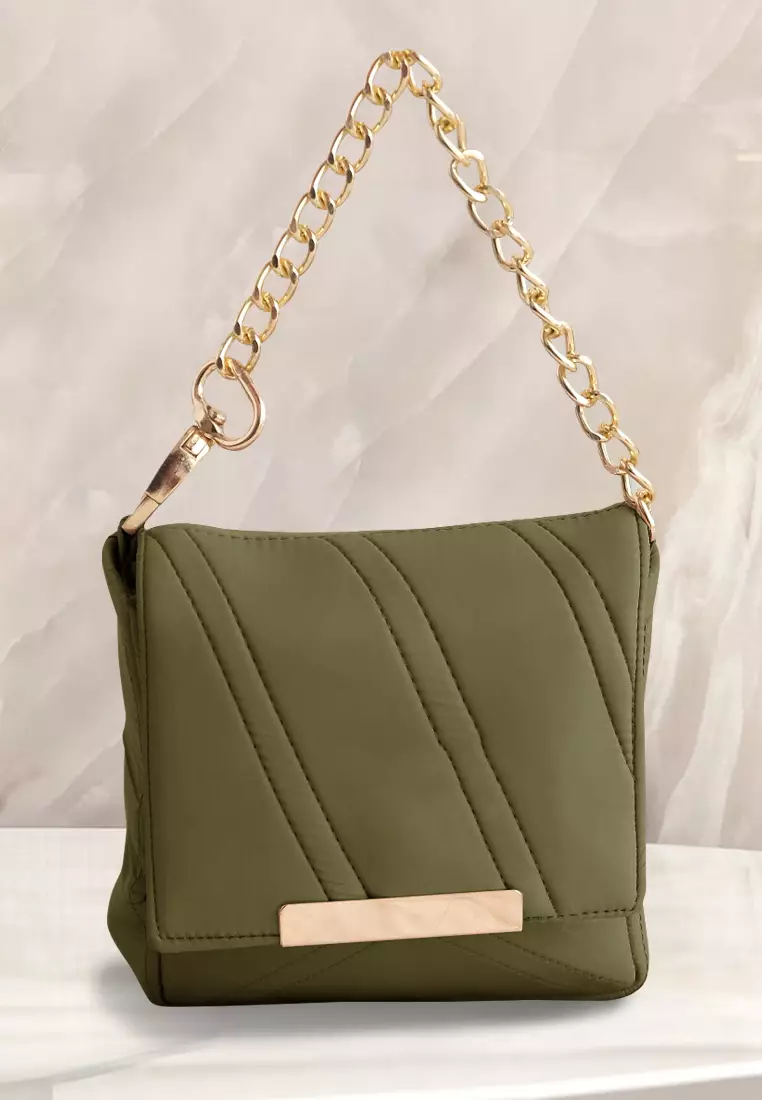 Zalwa Prayer Set | Mukena Travel Polos Resleting 2in1 | Mukena Remaja - Green Olive