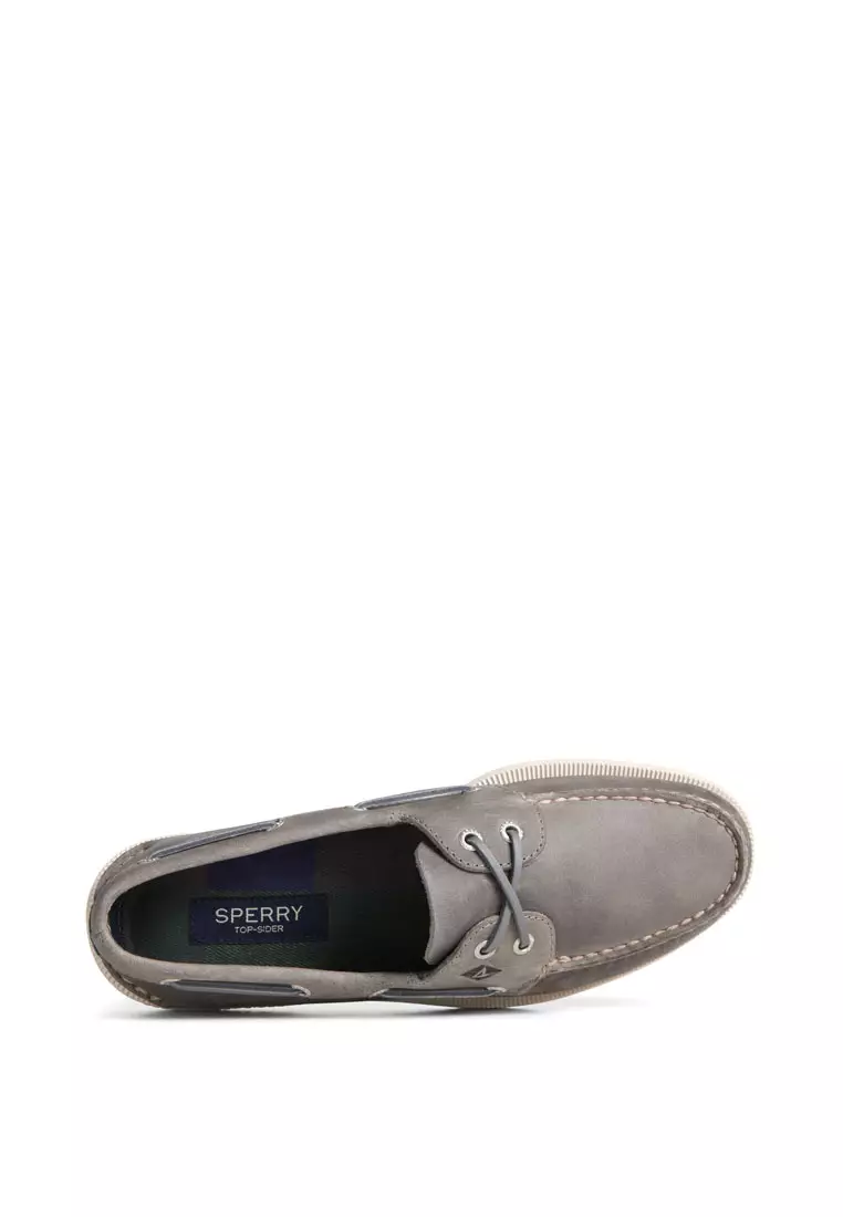 Mens grey sperry shoes online