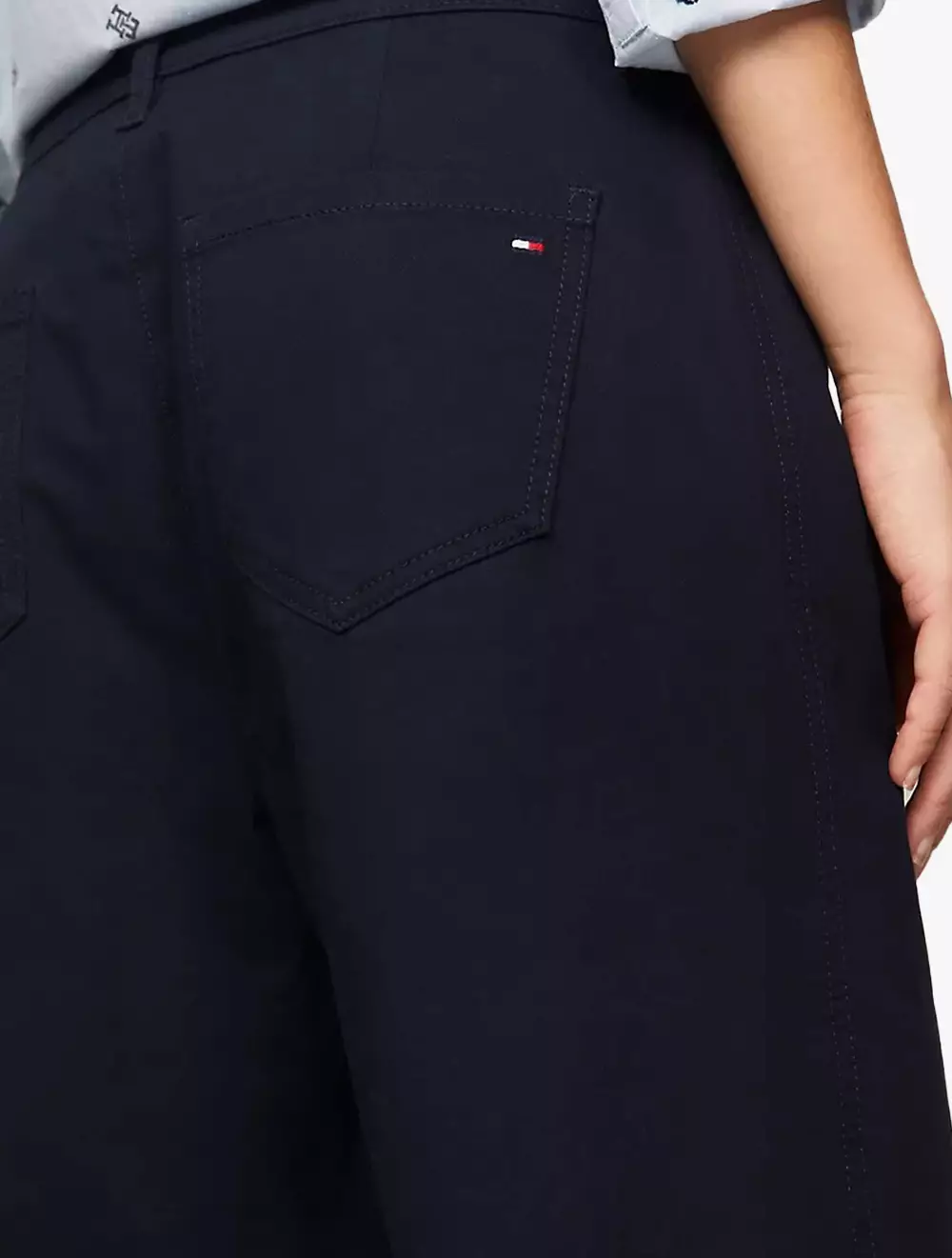 TOMMY HILFIGER - 1985 BRUSHED COTTON WIDE-LEG PANT - NAVY - NAVY