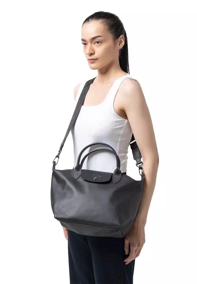 Le Pliage Extra S Leather Handbag Black L1512987