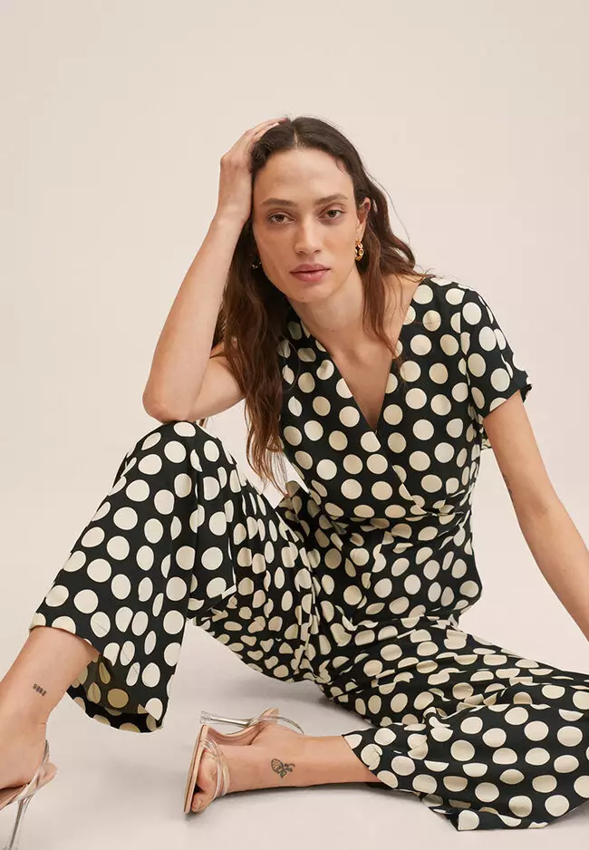Polka-Dot Print Jumpsuit