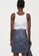H&M blue Imitation Leather Skirt 64FD2AA09862A4GS_2