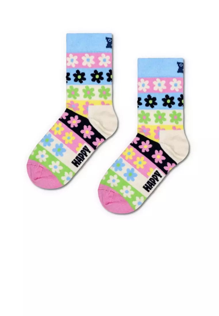 Flower Stripes Kids Socks