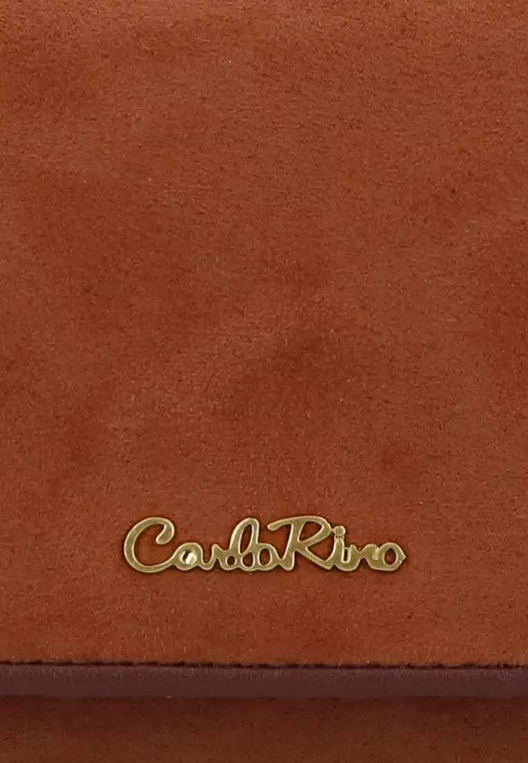 Dakota Velveteen 2-Fold Long Wallet - Brown