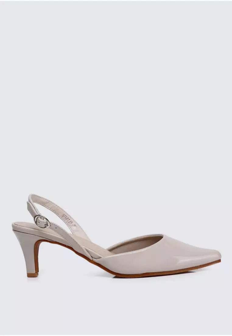 Discount on My Ballerine  shoes - SKU: Vicky Comfy Heels In Beige