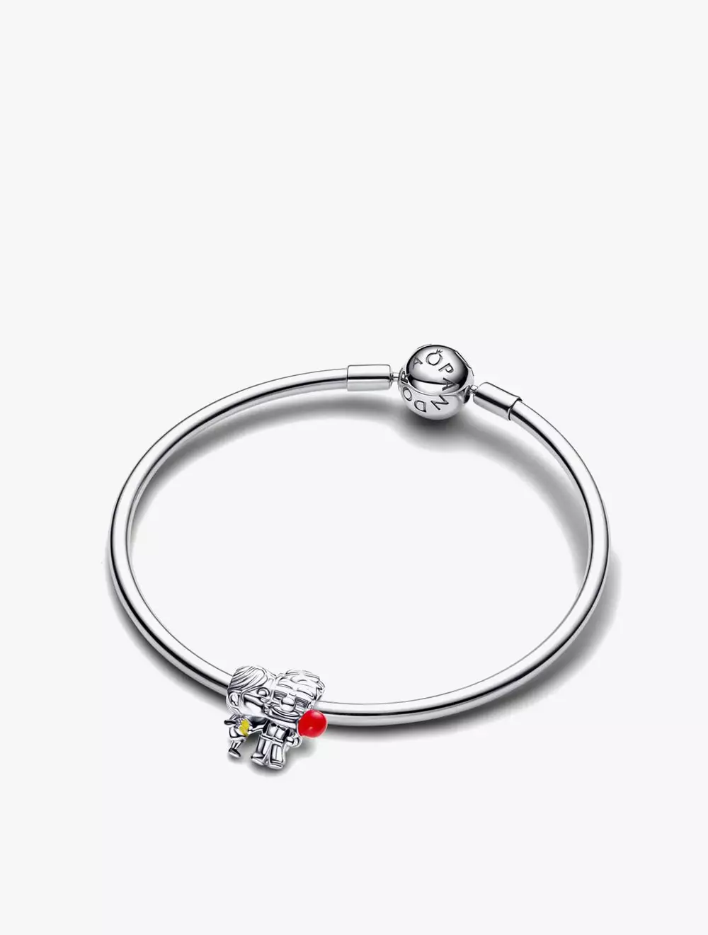 Disney Up Carl & Ellie sterling silver charm with red, black and beige enamel