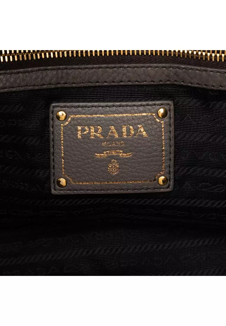 Pre-Loved Prada Bicolor Vitello Daino Open Convertible Tote