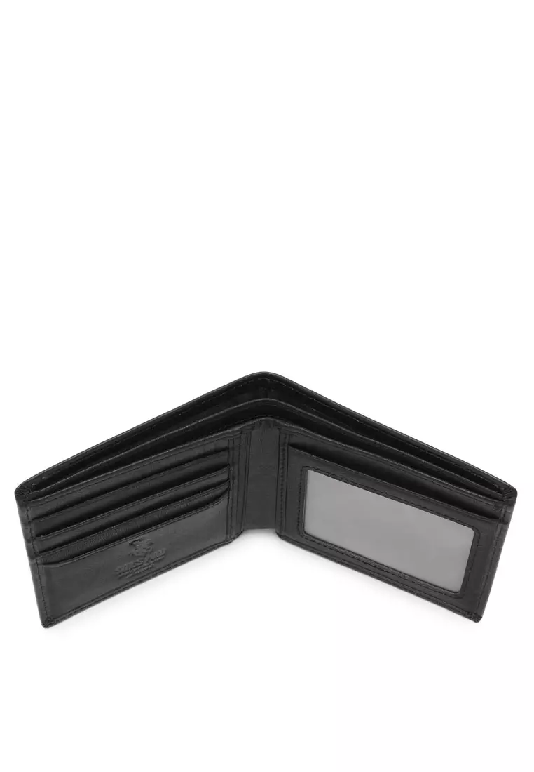 Men's Genuine Leather RFID Blocking Wallet - Black