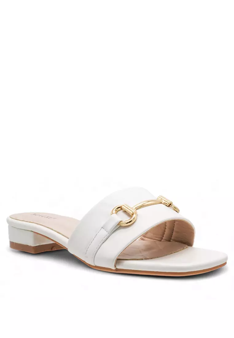 Women Slip On Faux Leather Fashion Heels - 240370216