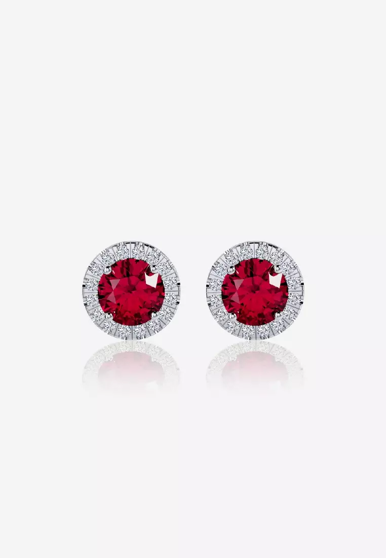 Real ruby top earrings