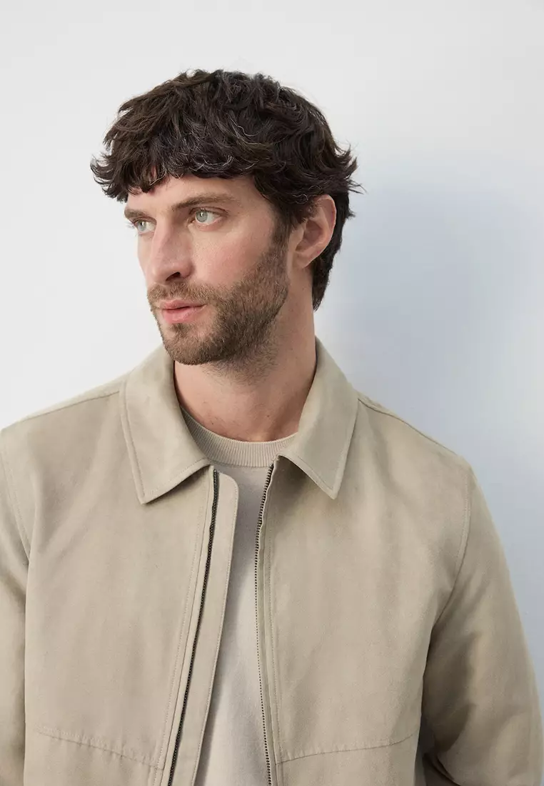 Suede Effect Jacket