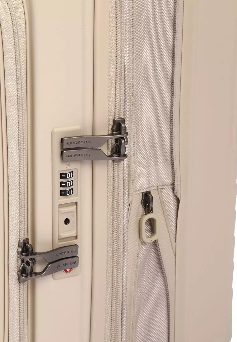 CROSSING INVI 20" Carry On Expandable Luggage With Front & Middle Access V3 - Sandwhite