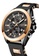 LIGE black and gold LIGE Chronograph Unisex 48mm IP Black Stainless Steel Watch, Rose Gold color Bezel, Black dial on Rubber Strap BE67DAC1C61C93GS_2