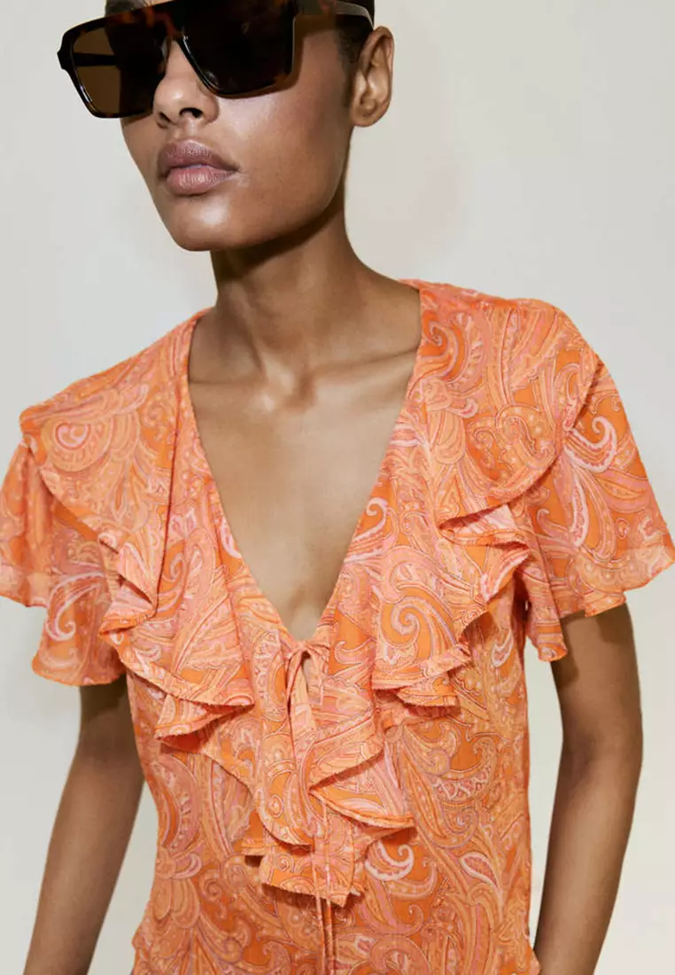 Ruffles Printed Blouse