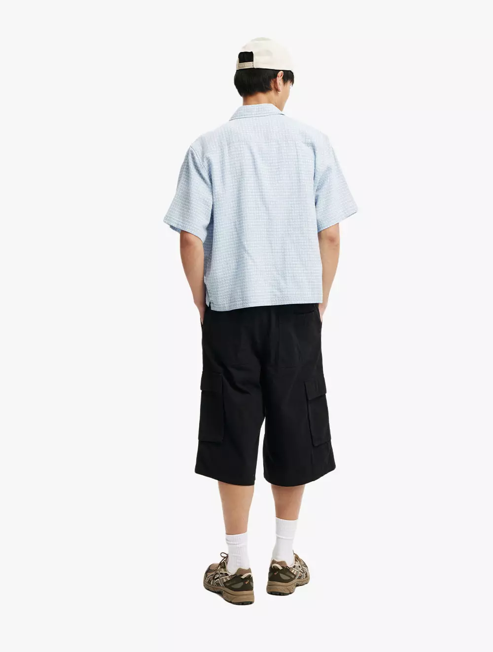 Cotton On - SHORTS - Super Baggy Cargo Short - WASHED BLACK