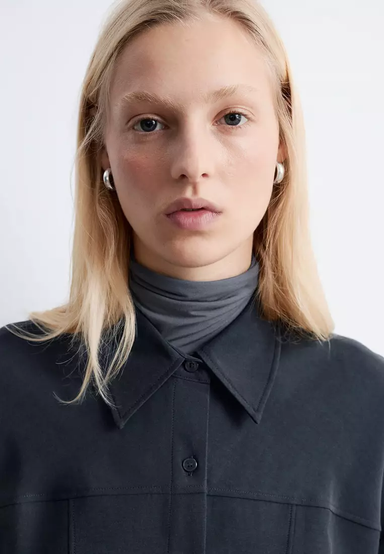 Balloon-Sleeved Tapered Shirt