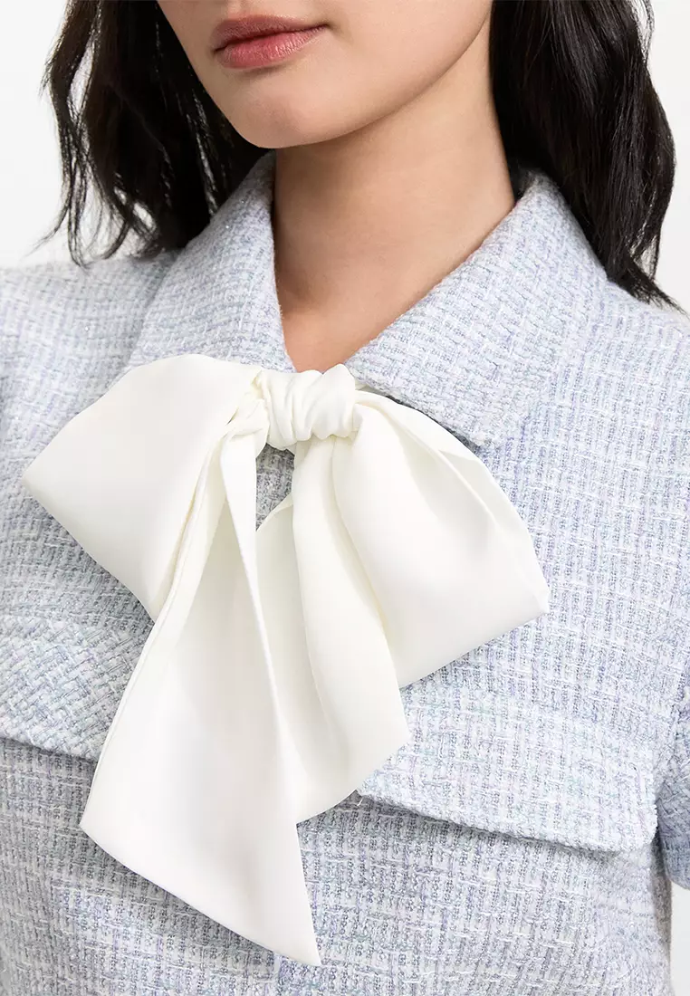 Tweed Bow Tie Top