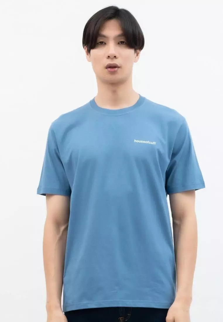 Houseofcuff T-shirt Kaos Polos Pendek Steel Blue Tersedia Size S - 4XL