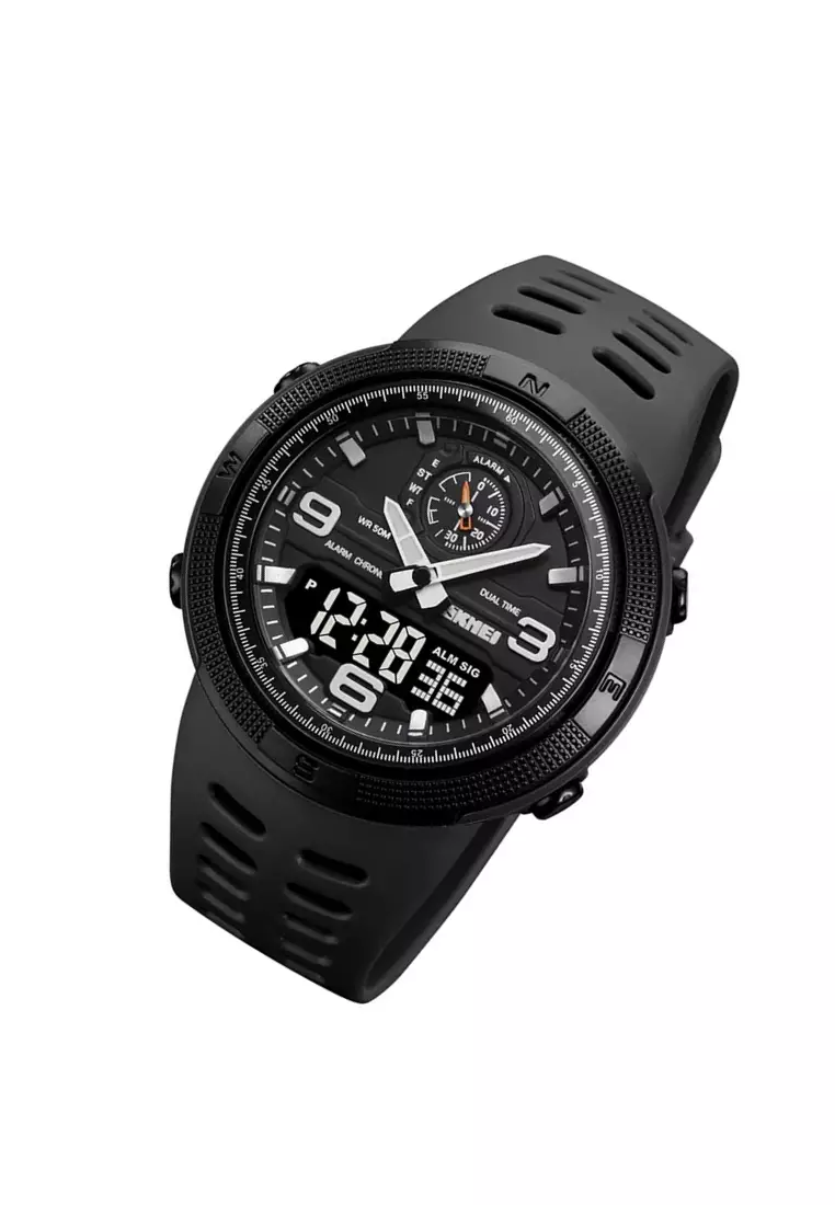 Jam Tangan Digital Analog Pria Sporty LED Light Material TPU Waterproof ORIGINAL