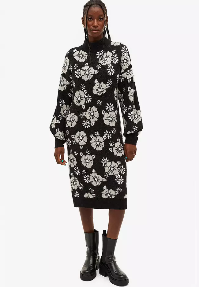 Buy Monki Oversized Midi Knit Dress Online | ZALORA Malaysia