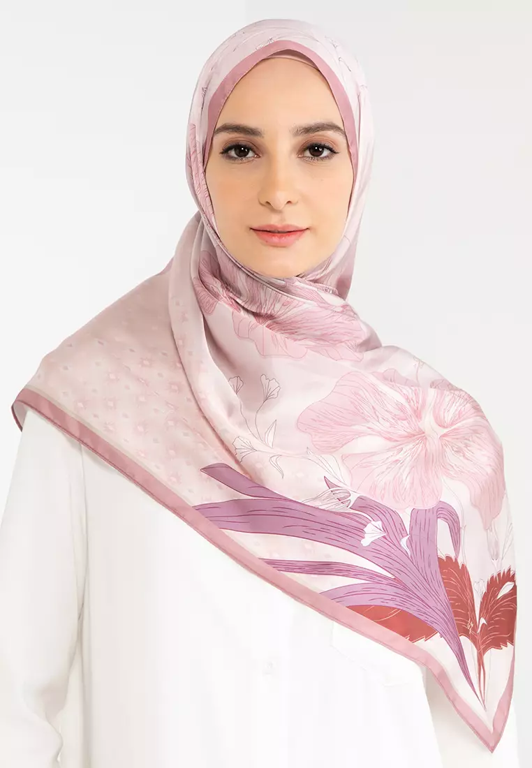 Buy UMMA Monogram Square Scarf in Pink