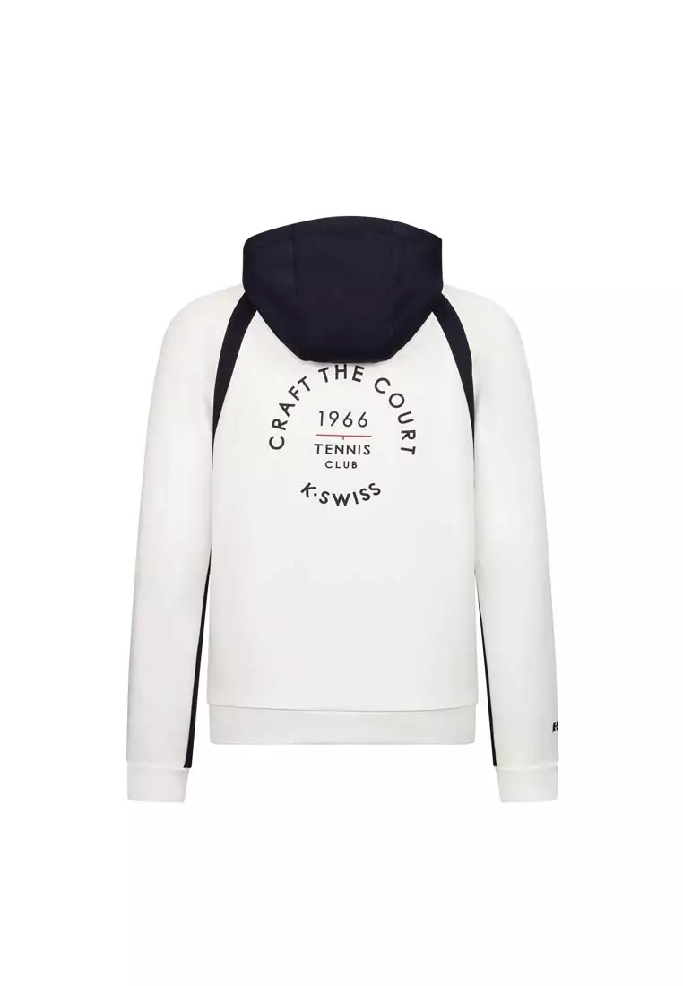 男裝 TENNIS CLUB LOGO 拼色連帽外套