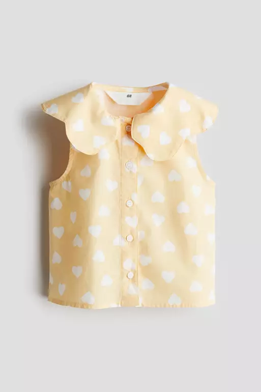 Collared cotton blouse