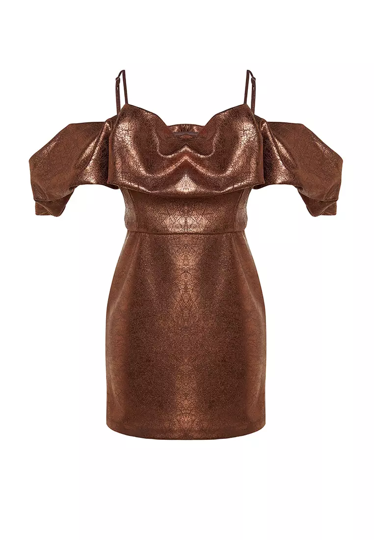 Evening Dress with Knitted Texture