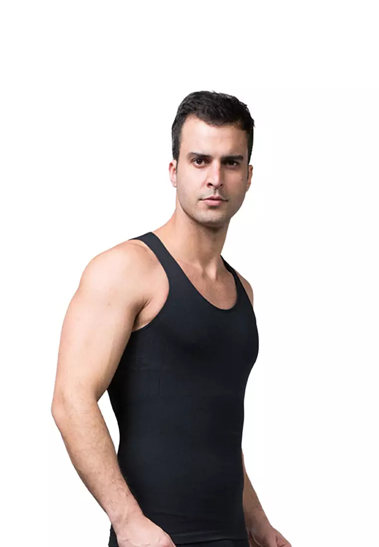 Men Coolmax Compression Tummy Control Body Shaper Vest Top