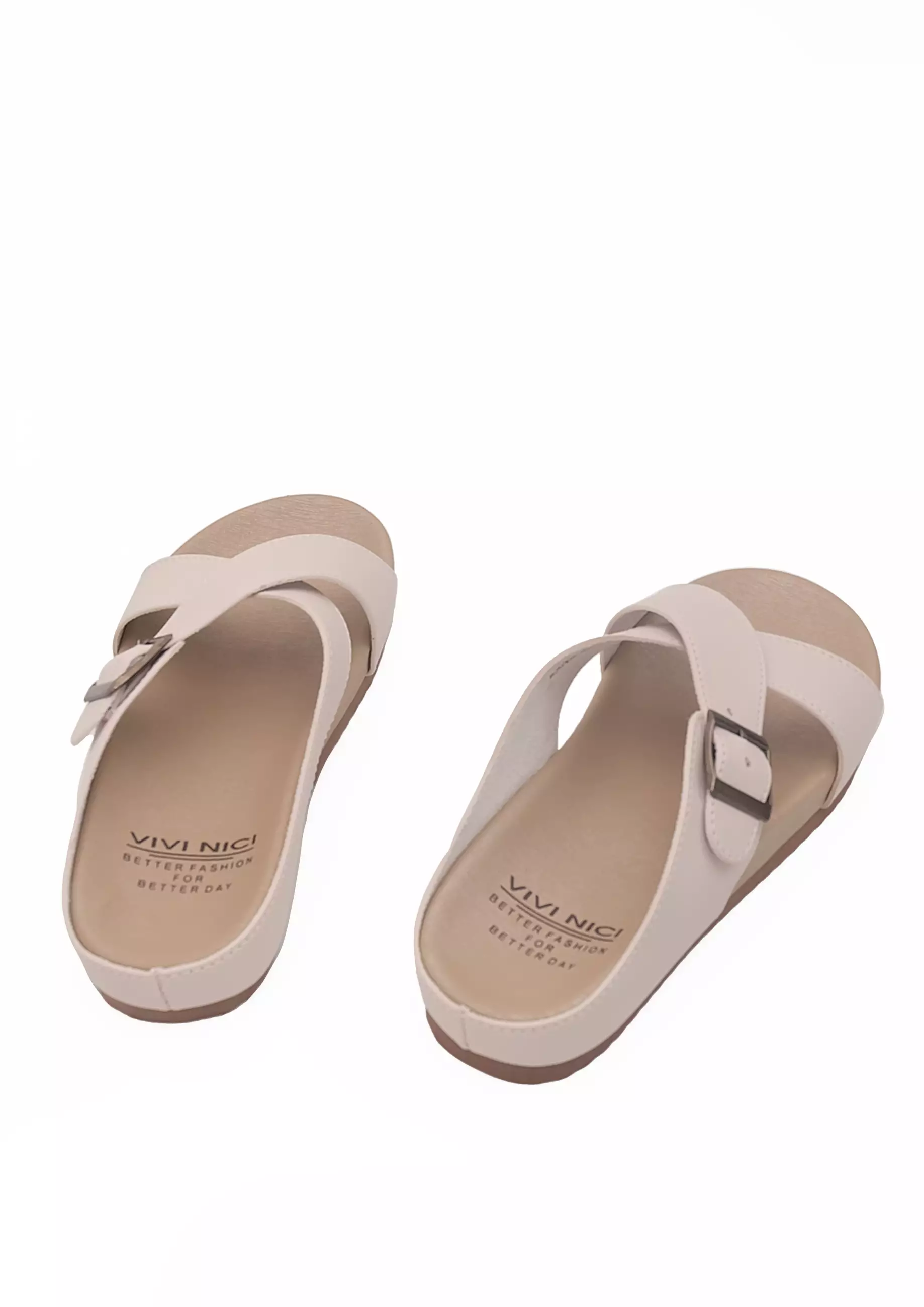 VIVI NICI - Kaiya Sandal Wanita Teplek Beige