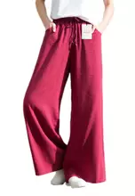 Buy Twenty Eight Shoes Drawstring Waist Linen Wide-leg Pants
