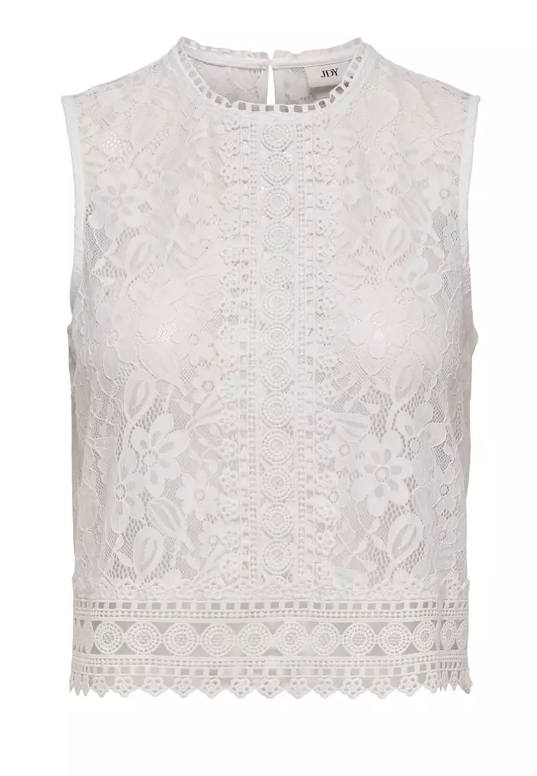 Sleeveless Lace Jersey Top