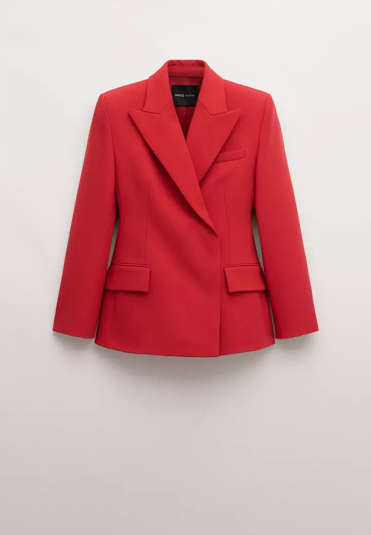Fitted Double-Breasted Blazer