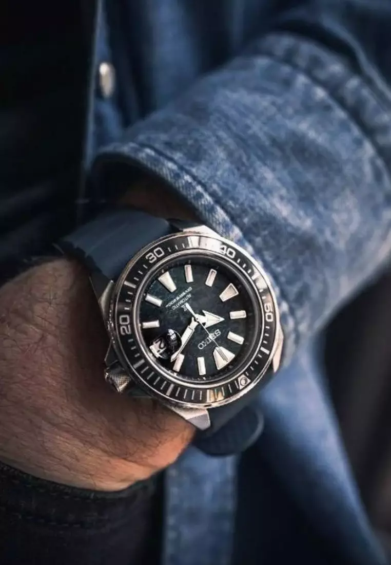 Seiko Prospex King Samurai Save The Ocean Special Edition 'Dark Manta Ray' Diver's 200m Automatic Watch SRPF79K1