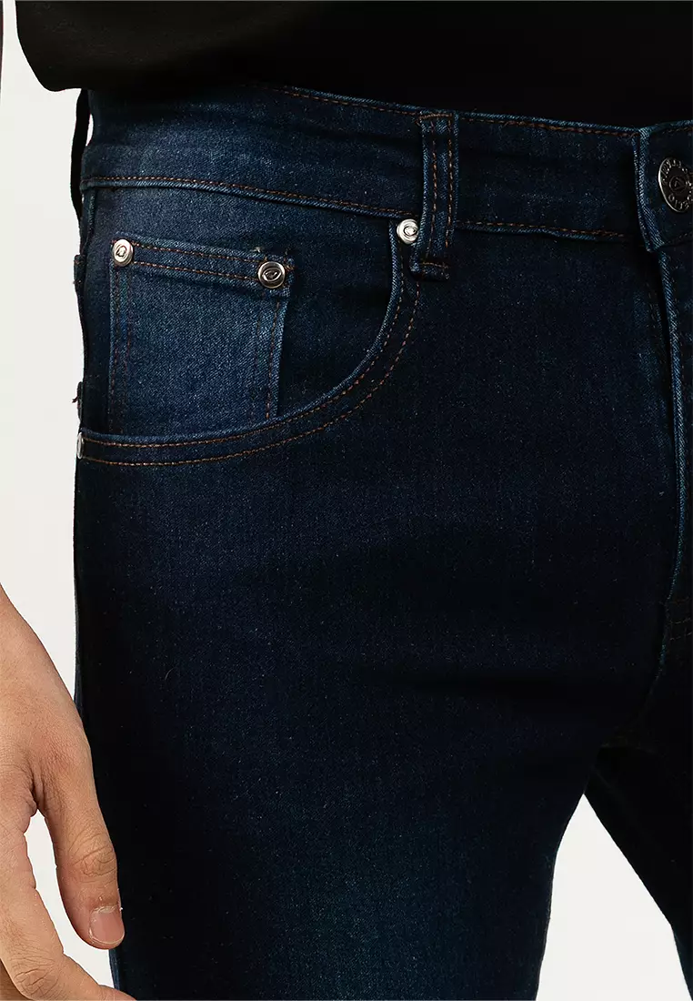 Slim Fit Washed Denim Jeans