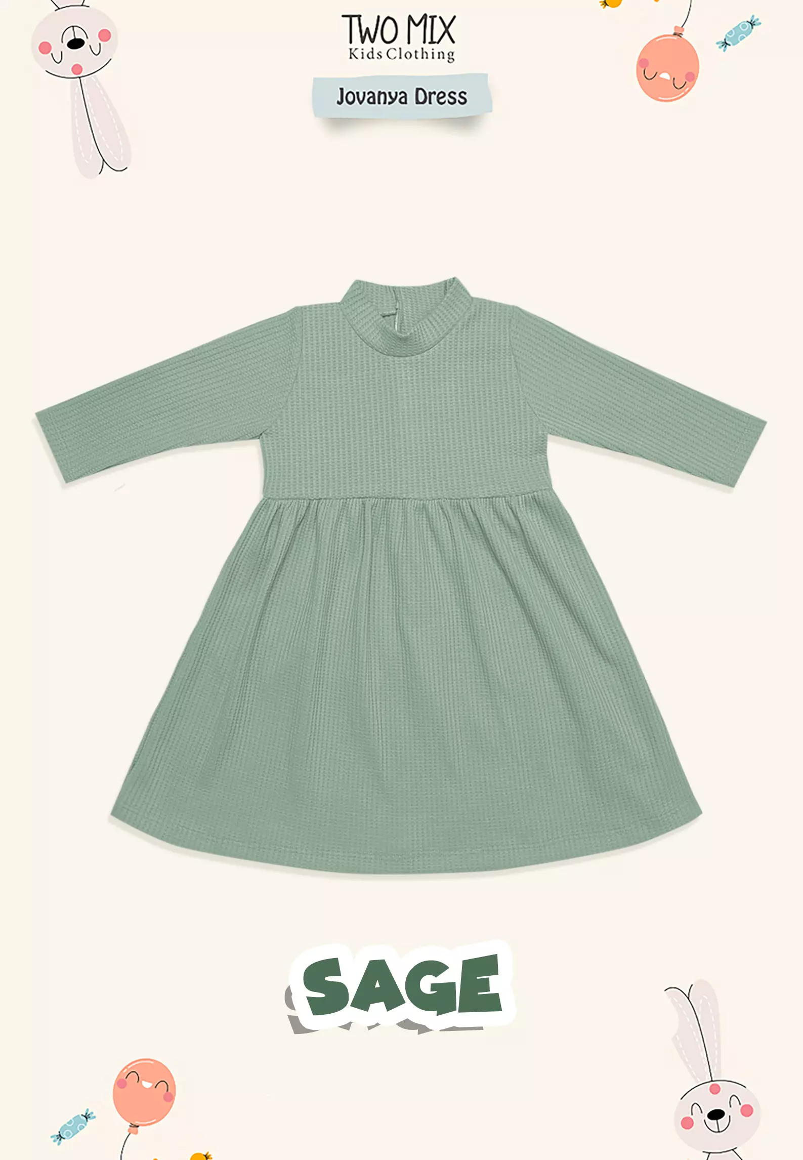Two Mix Dress Anak 2903 main image 1