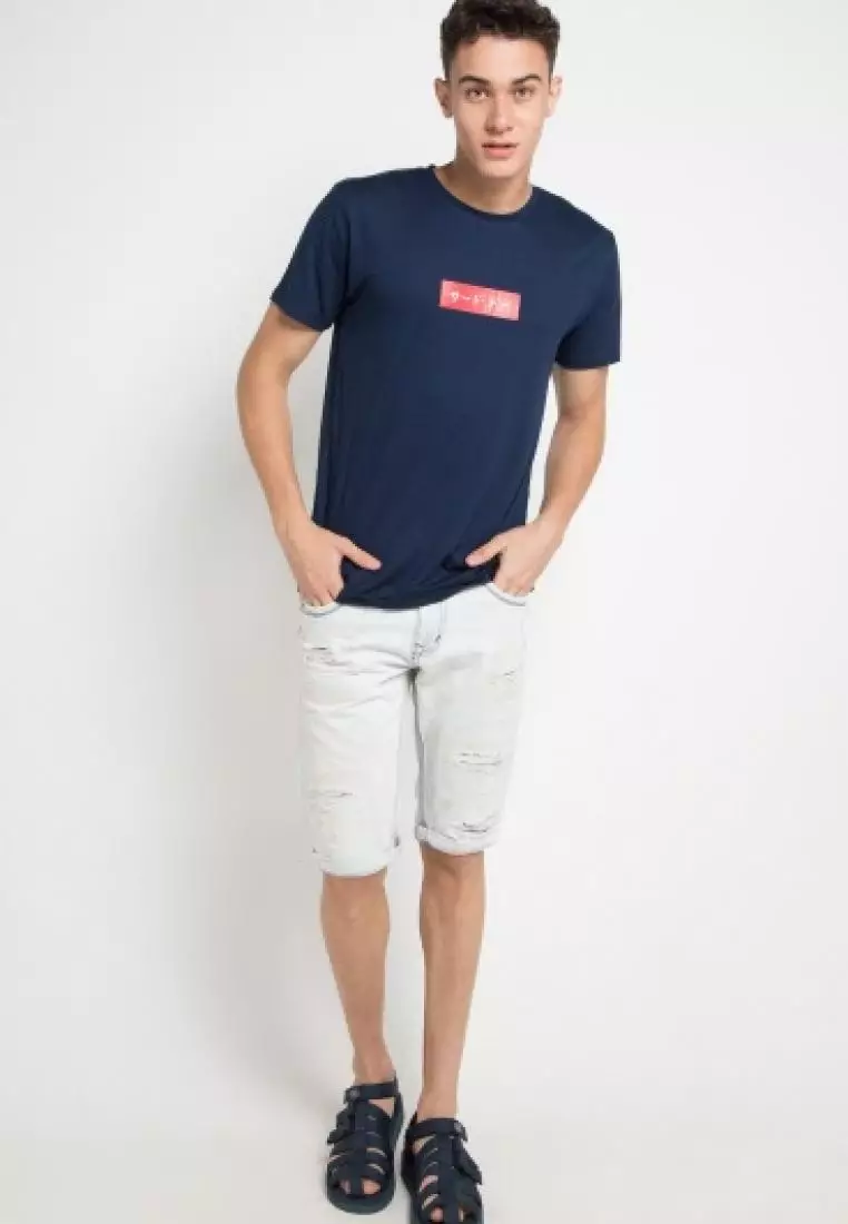 MTC06Z s-s Men Katakana Supr Box Kaos Pria