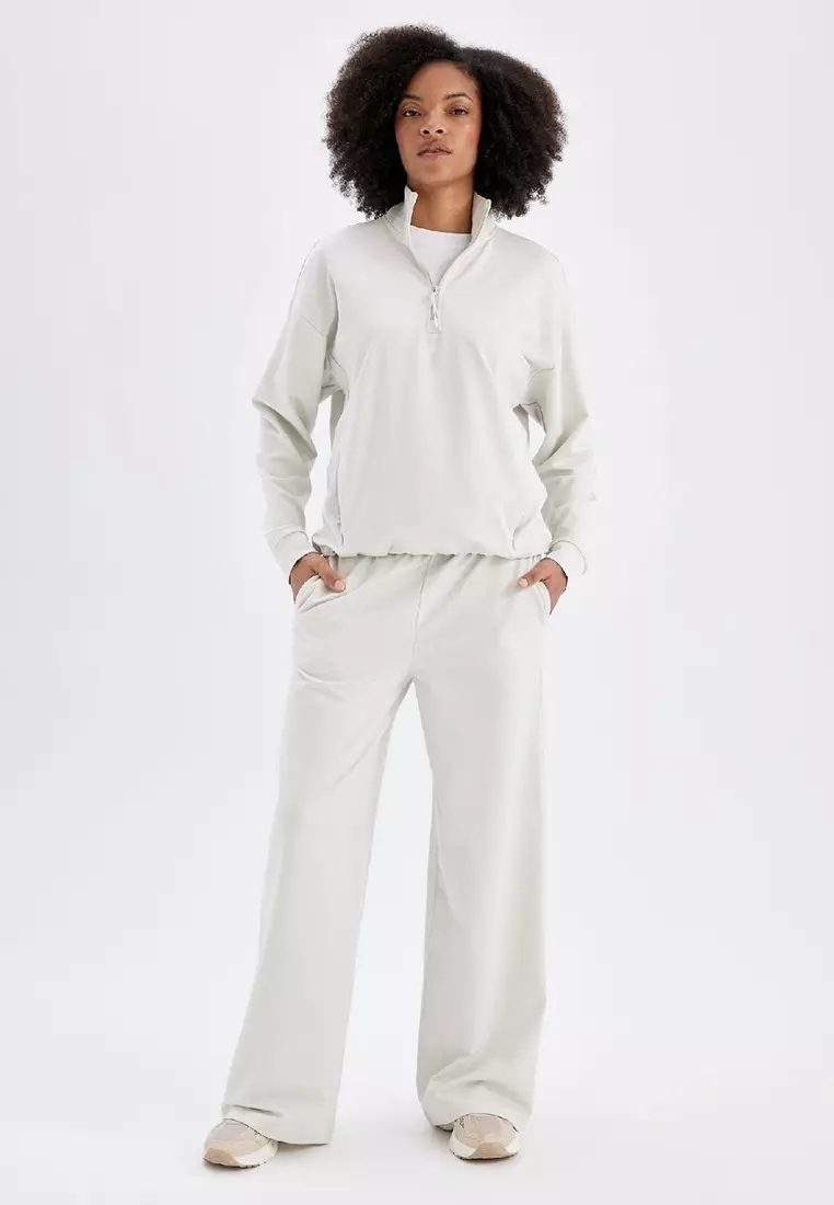 Sporty Half-Zip Sweatshirt